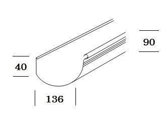 Metroll 150mm Half Round Flat Back Gutter Plain Zincalume Half Round Gutter Rainwater Shop By Product Roofers Online
