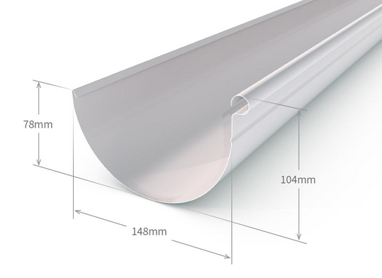 Stratco 150mm Half Round Gutter Slotted Zincalume Half Round Gutter Rainwater Shop By Product Roofers Online