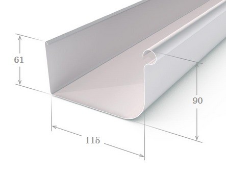 Stratco 115 Hi Front Quad Gutter Plain Colorbond Quad Gutter Rainwater Shop By Product Roofers Online