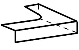 Lysaght Novaline Fascia 90° Internal Cover Cap Zincalume
