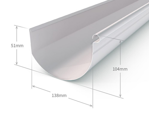 Stratco 150mm Smoothline Gutter Plain Zincalume Half Round Gutter Rainwater Shop By Product Roofers Online